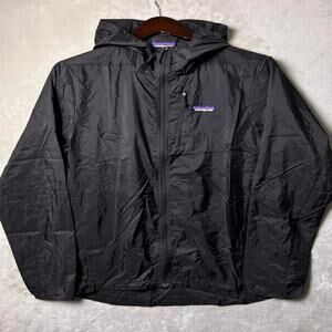 Patagonia Houdini Windbreaker Jacket Men's M Black GORP Shell Hiking Packable